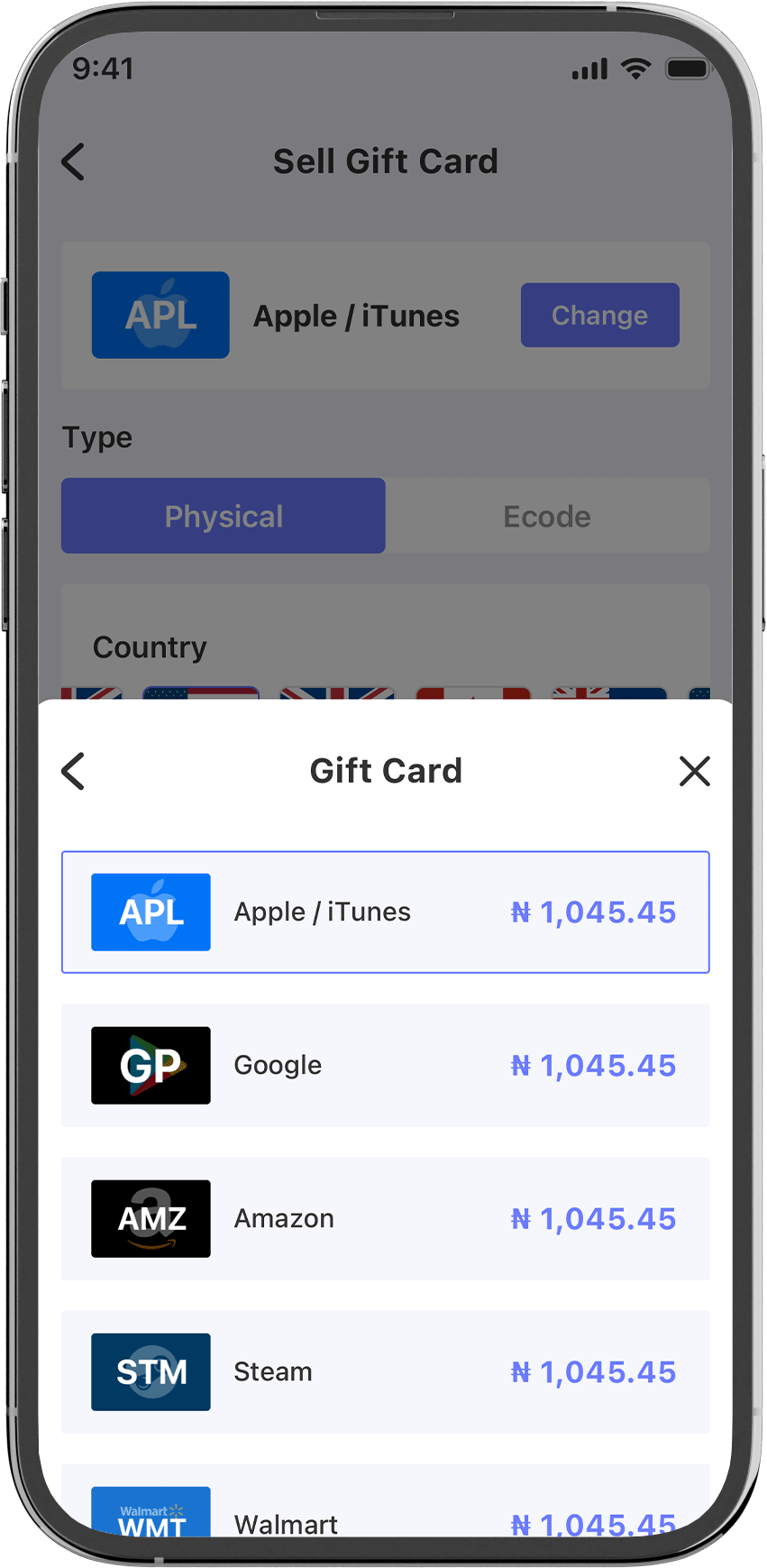 Step 01 - Choose Your Gift Card